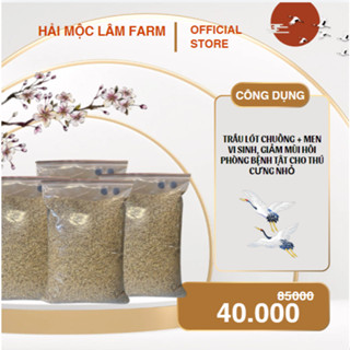 Lót chuồng gà Rutin,Vỏ trấu trộn men vi sinh khử mùi, tiêu hủy phân, bảo vệ sức khỏe thú cưng