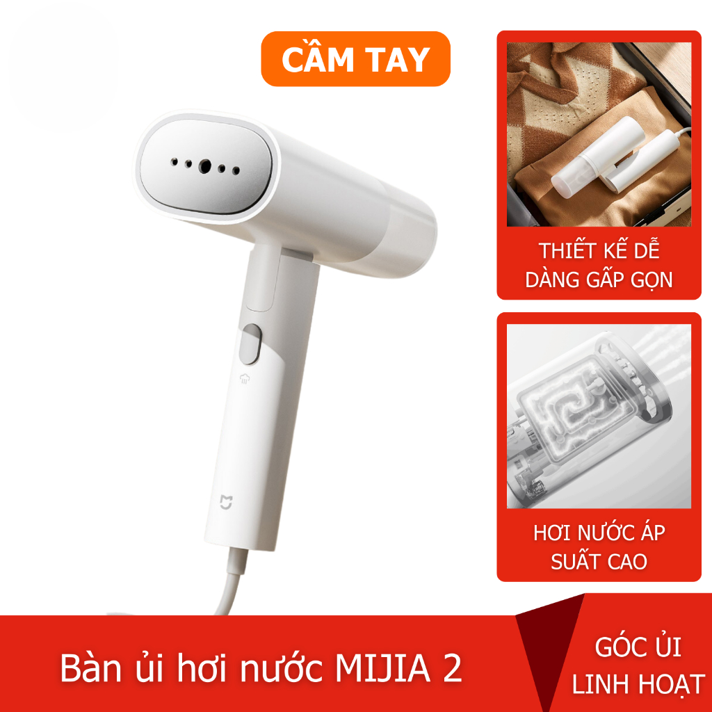 Bàn là hơi nước cầm tay XM Mijia 2 MJGTJ02LF bàn ủi hơi nước gấp gọn chính hãng