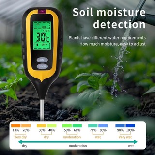 Máy đo đất, thiết bị đo PH đất 6-1 (PH, độ ẩm, ánh sáng, nhiệt độ) máy đo đất chính xác cao