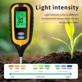 Máy đo đất, thiết bị đo PH đất 6-1 (PH, độ ẩm, ánh sáng, nhiệt độ) máy đo đất chính xác cao