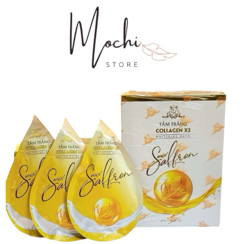 Tắm trắng saffron x3 collagen