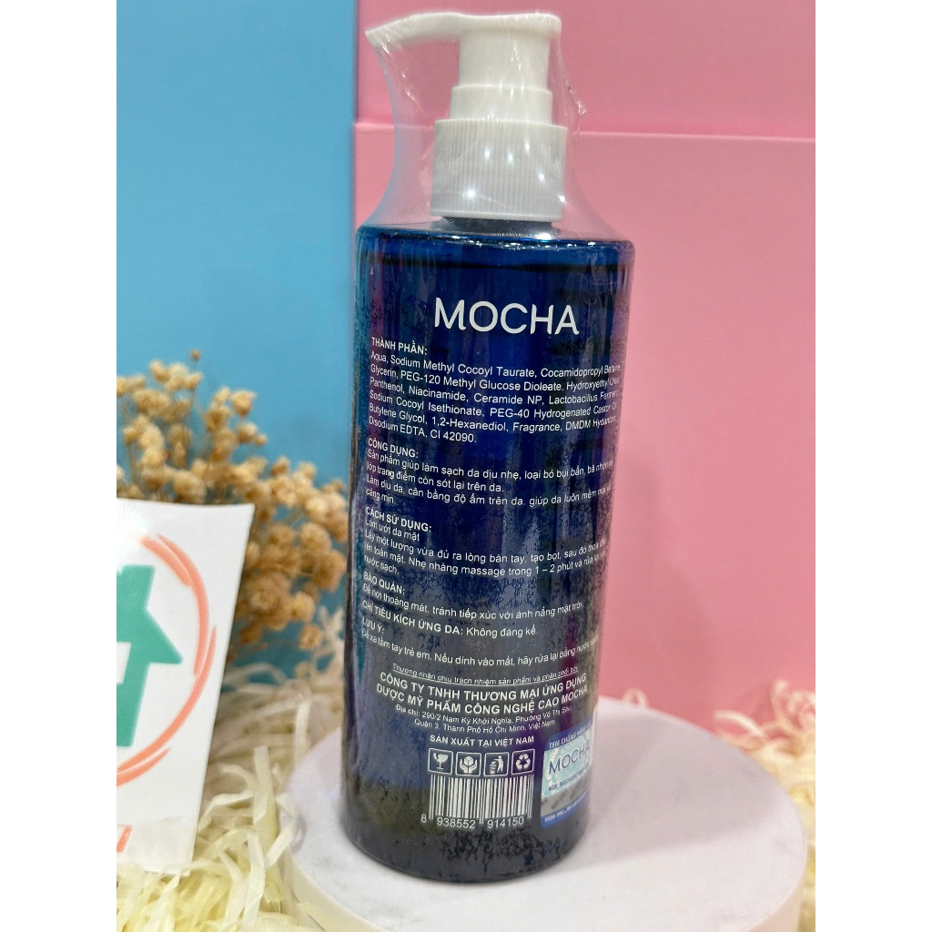 Sữa Rửa Mặt Mocha Bio Active Cleanser 300ml Dịu Nhẹ Lành Tính, Cho Cả Da Dầu Mụn Nhạy Cảm