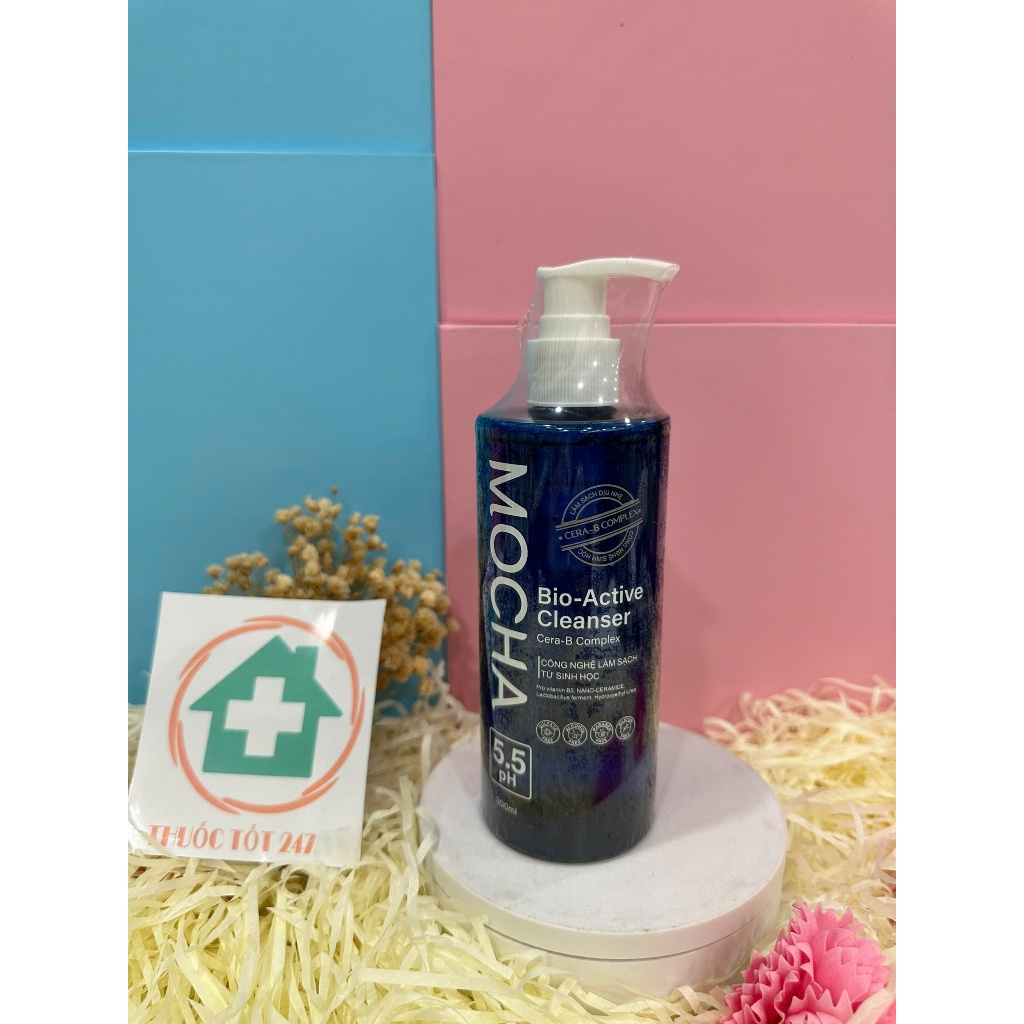 Sữa Rửa Mặt Mocha Bio Active Cleanser 300ml Dịu Nhẹ Lành Tính, Cho Cả Da Dầu Mụn Nhạy Cảm