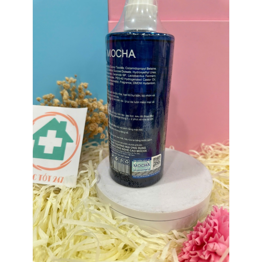 Sữa Rửa Mặt Mocha Bio Active Cleanser 300ml Dịu Nhẹ Lành Tính, Cho Cả Da Dầu Mụn Nhạy Cảm