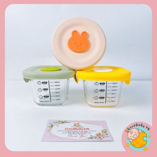 Hộp trữ đông,cốc nấu cháo thủy tinh cao cấp chịu nhiệt an toàn Goodbabyvn