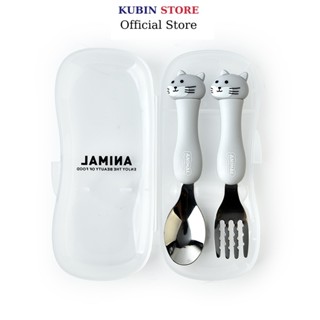 HH-224 Bộ thìa dĩa ăn dặm cho bé bằng inox cao cấp, thìa dĩa tập ăn cho trẻ em