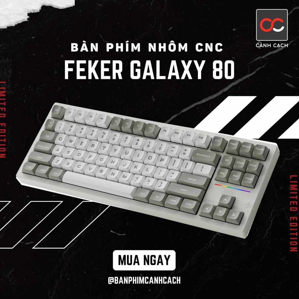 Bàn Phím Cơ Nhôm CNC Galaxy 80 Không Dây | BigBuy360 - bigbuy360.vn