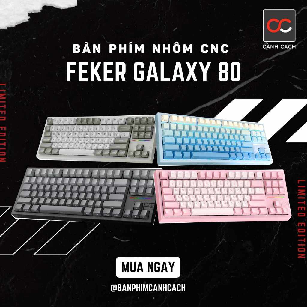 Bàn Phím Cơ Nhôm CNC Galaxy 80 Không Dây | BigBuy360 - bigbuy360.vn
