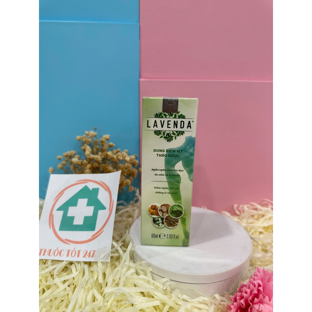 Dung dịch xịt thảo dược LAVENDA làm sạch vùng kín, xoá sổ khí hư huyết trắng nấm ngứa, khử mùi hôi 60ml