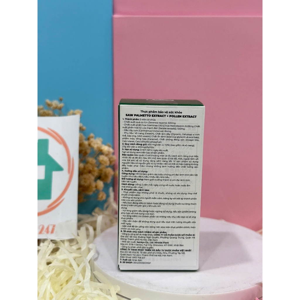 Viên Uống Cải Thiện Tình Trạng Tiểu Đêm SAW PALMETTO PLUS - Hộp 60 viên