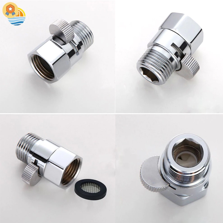  Van khóa nước cho vòi sen bằng đồng thau chất lượng cao tặng kèm vòng lọc đầu vòi 