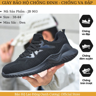 Giày bảo hộ lao động dáng thể thao siêu nhẹ JB 903, mũi thép chống va đập đế lót thép chống đâm xuyên