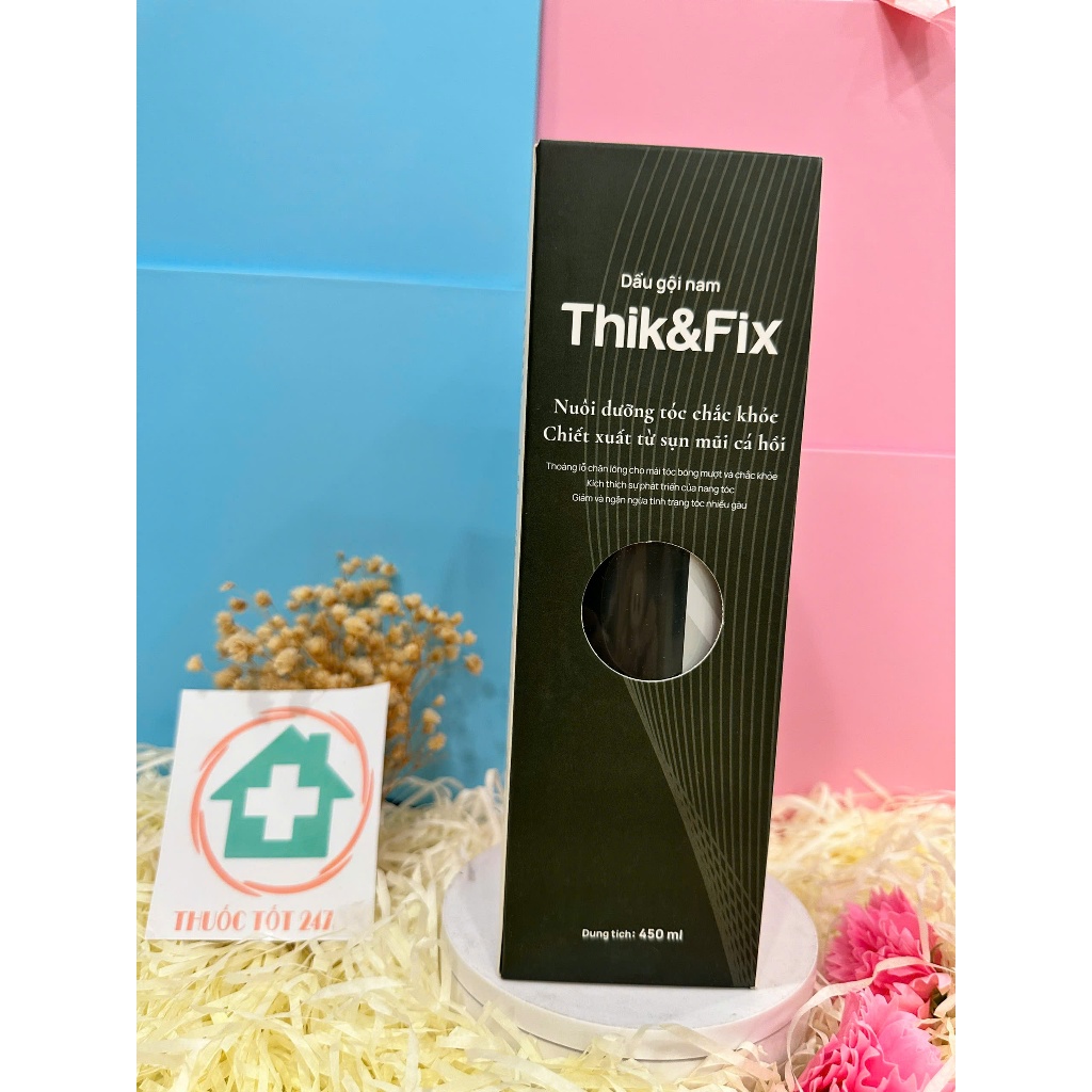 CHÍNH HÃNG Dầu gội kích thích mọc tóc thảo dược Thik&Fix dành cho Nam - Giúp sạch gàu, loại bỏ bã nhờn, dưỡng tóc chắc k
