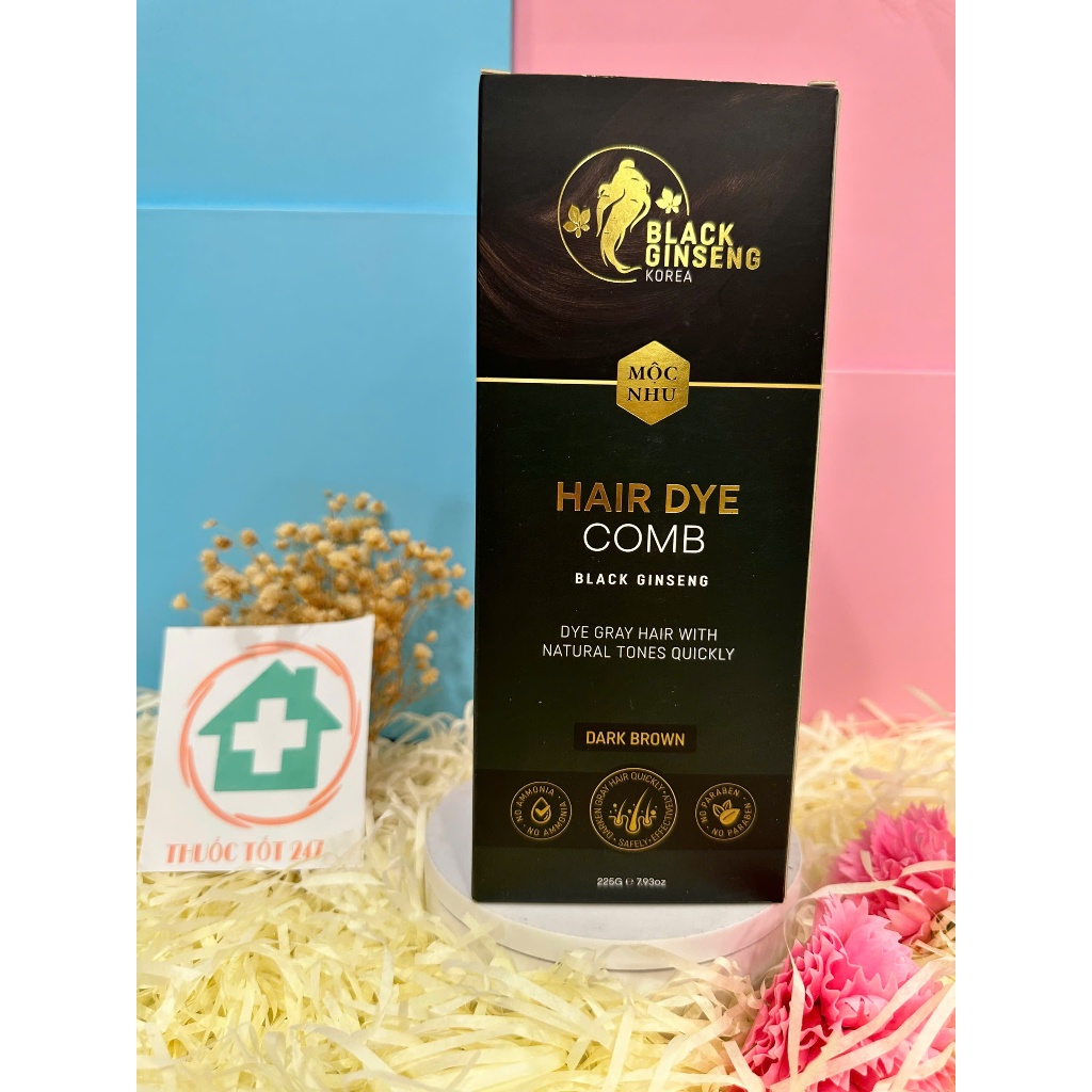 [Chính hãng] Dầu Gội Phủ Bạc Hắc Nhân Sâm - phủ đen tóc bạc sau 5 phút gội, dầu gội nhuộm tóc, 280 gram