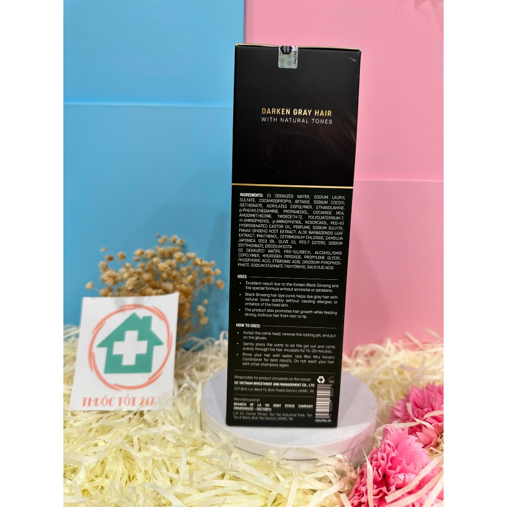 [Chính hãng] Dầu Gội Phủ Bạc Hắc Nhân Sâm - phủ đen tóc bạc sau 5 phút gội, dầu gội nhuộm tóc, 280 gram