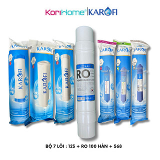  Bộ 7 Lõi Lọc Nước Karofi sử dụng màng RO 100GPD Hàn Quốc lõi khoáng 568 cho Máy Lọc Nước 7 cấp 