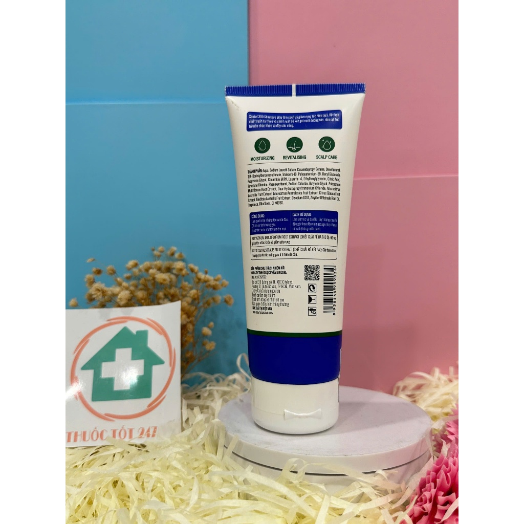 [ Tặng quà ]Bio Care Pharma Santal 300 Shampoo 200ml + Qùa tặng - Dầu Gội Dược Liệu giảm gàu, nấm ngứa da đầu biocare