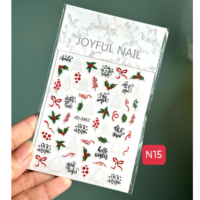 Sticker Dán Móng Mùa Noel, Mùa Tết
