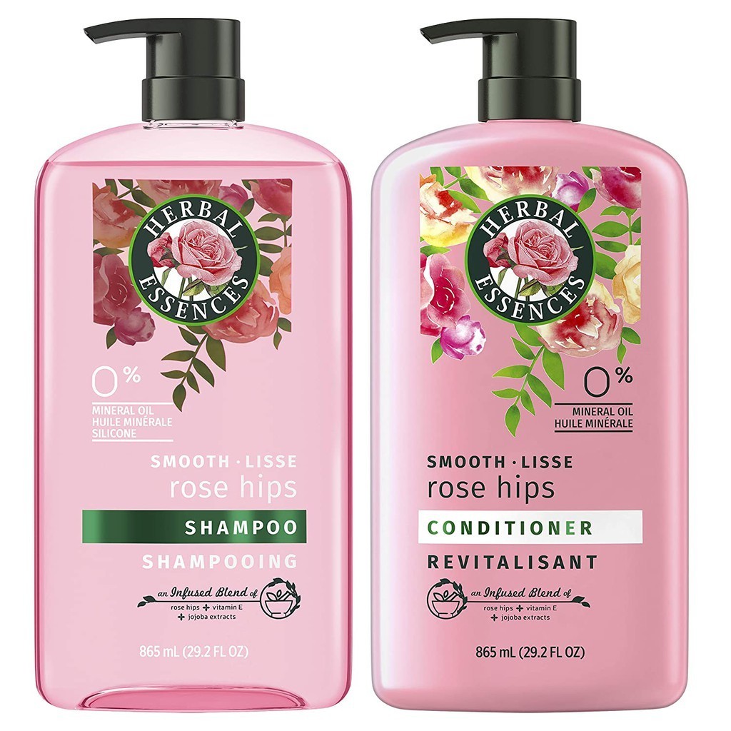 (🇺🇸USA) Dầu gội / Dầu xả Herbal Essences Smooth Lisse rose hips églantine , 865ml/chai