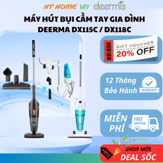 [HỎA TỐC] Máy Hút Bụi Cầm Tay Deerma DX118C (Xanh) / DX115C ( Đen) 600WGia Đình Gia Dụng 3 in1 Đa Năng - Hàng Chính Hãng