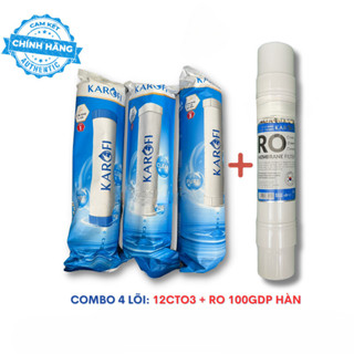 Combo giá hời gồm 1 bộ lọc thô 123 Smax Duo (Số 2 CTO) và màng RO 100GDP Hàn Quốc (20l/h) chính hãng Karofi