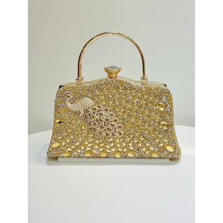 Túi Xách Dự Tiệc Công Đá Sang Trọng- Túi xách trung niên đính đá cỡ lớn làm sui, đi tiệc mang áo dài cho Mẹ, Bà.