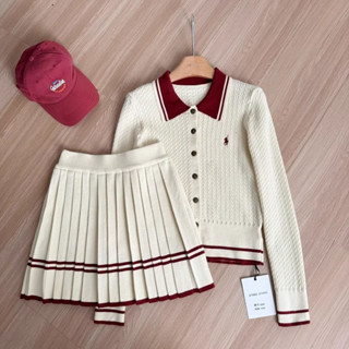 Set len mongtoghi BIGsize dày dặn Áo polo+ chân váy xếp ly ulzzang- ord