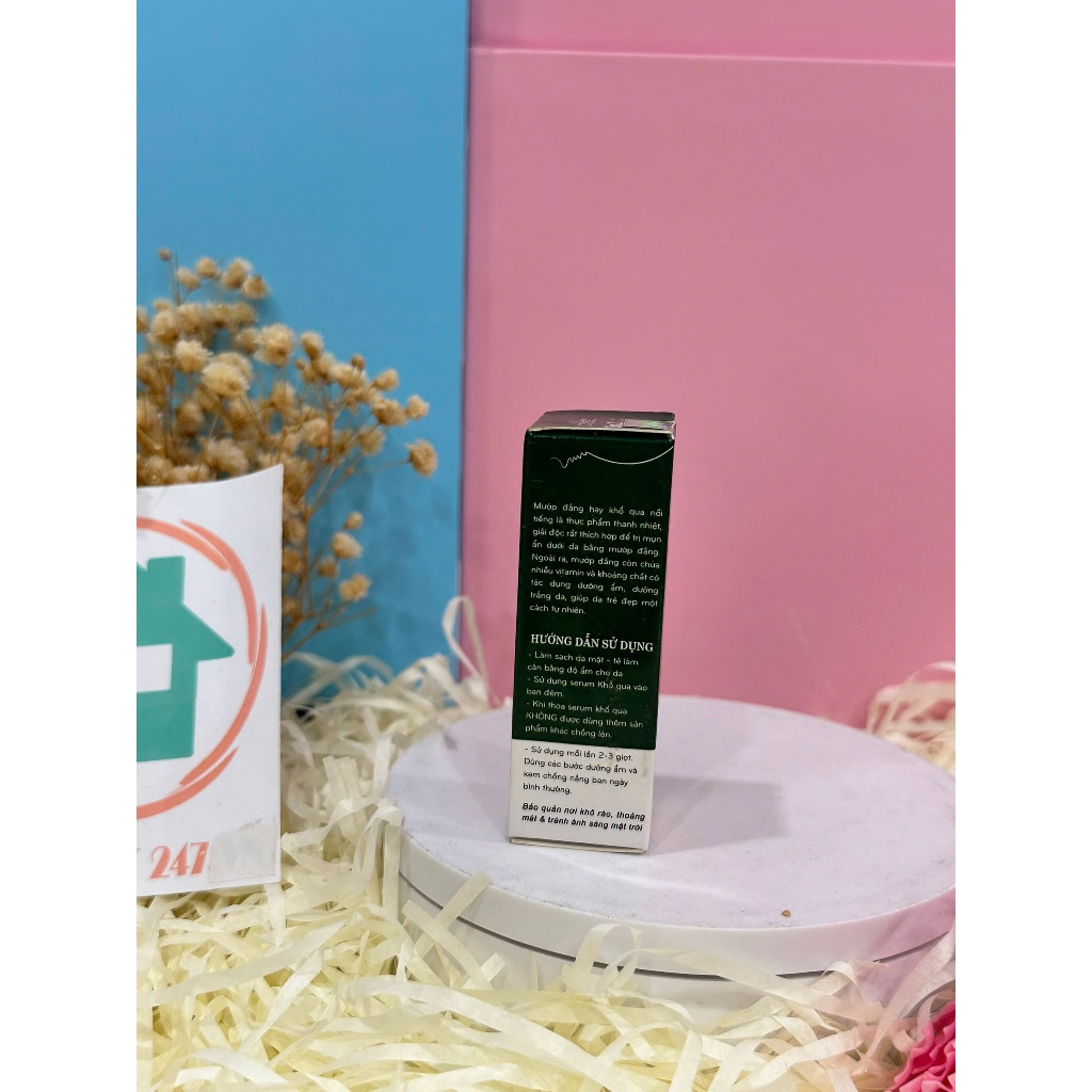 serum khổ qua, bột khổ qua mướp đắng Lim giảm mụn mờ thâm nám hiệu quả