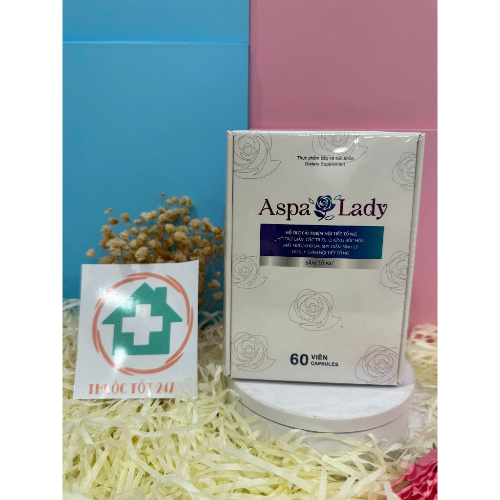 Viên Uống Aspa Lady 60 viên Cân Bằng Nội Tiết Tố Nữ, Làm Đẹp Da, Chống Lão Hoá