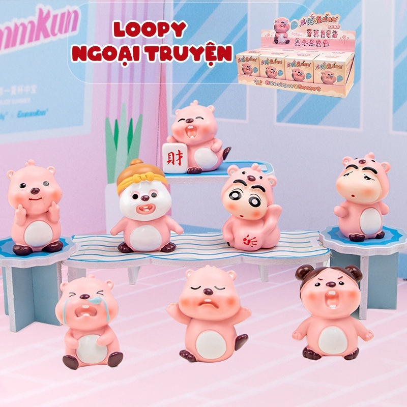LOOPY Ngoại Truyện – Đồ chơi Sưu tầm Blind Box Hộp Mù Mô Hình Hải Ly Loopy Mini Quà tặng, Decor Cute