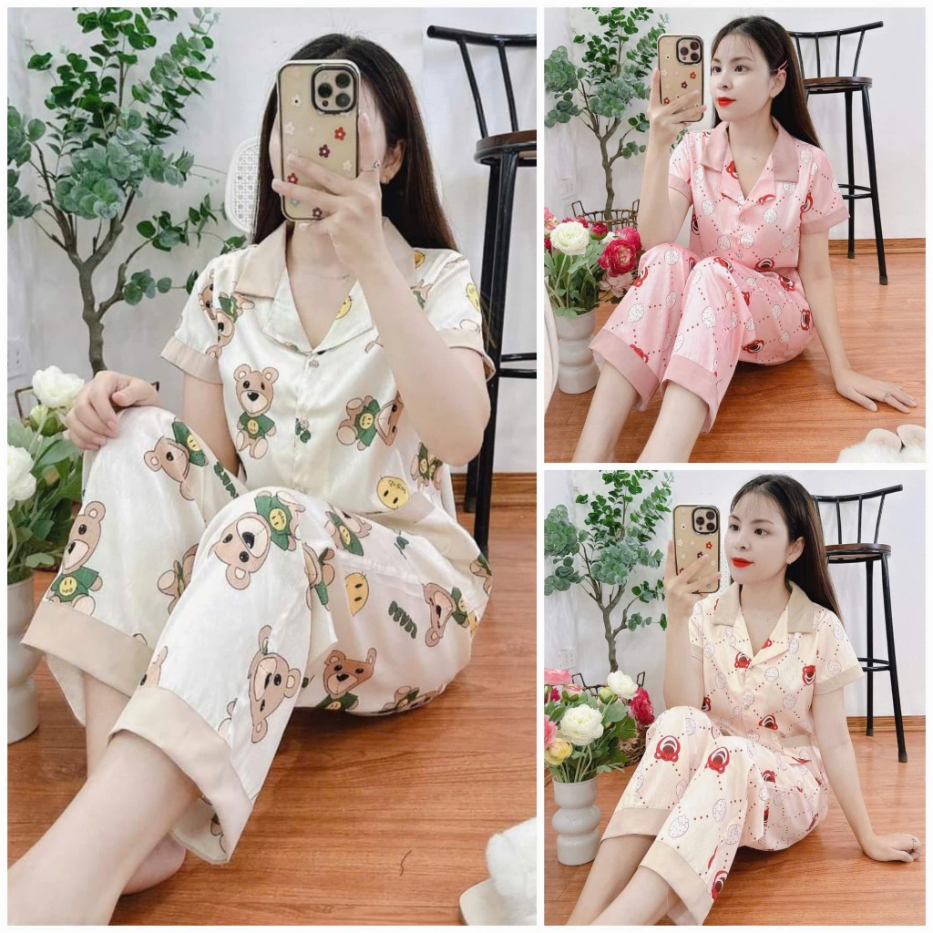 [BunnySky] Đồ bộ pizama lụa, lụa xinh cập bến