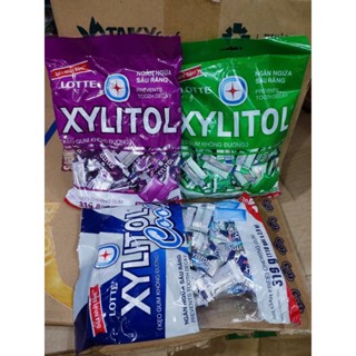 Kẹo Gum Không Đường Xylitol Lotte Hương Lime Mint Túi  TO 319g( 110 gói x 2,9g)