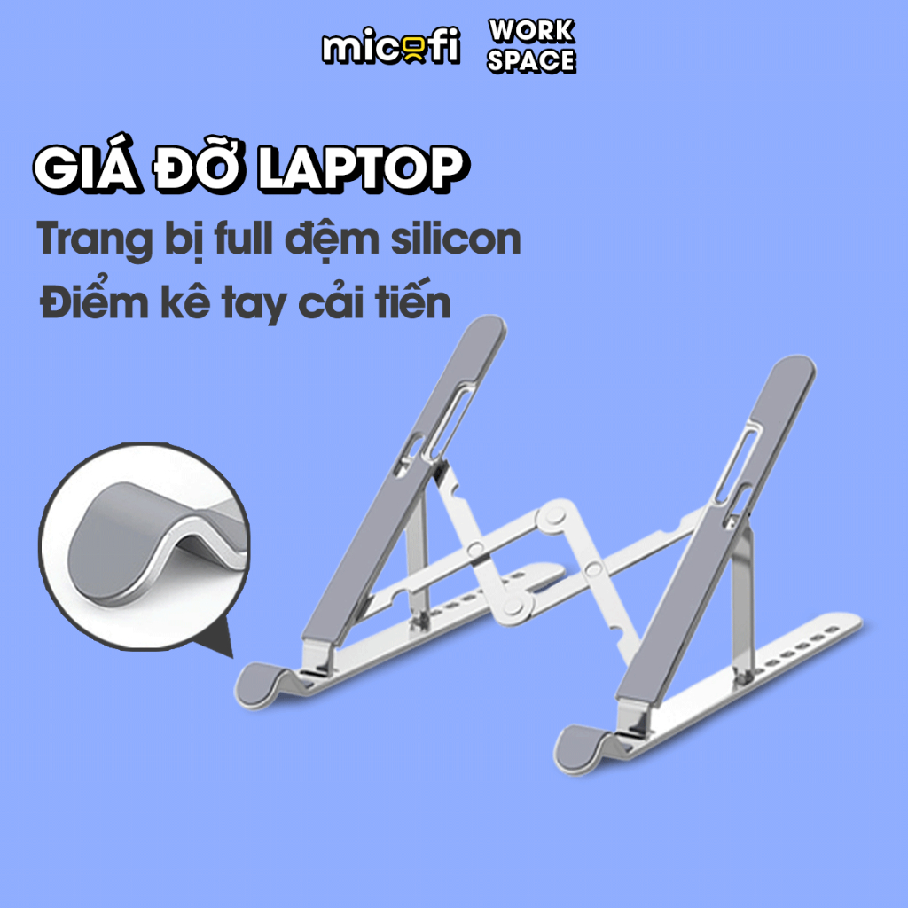 Giá Đỡ Laptop Micofi Tản Nhiệt Kê Laptop Máy Tính Bảng Nhôm Đế Kê Laptop Gaming 15.6Inch Kim Loại Inch Gấp Gọn 17 Inch 
