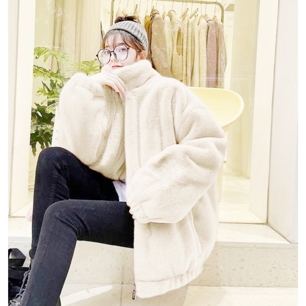 Áo khoác lông nhung mịn có mũ dày dặn loại 1 Quảng Châu | BigBuy360 - bigbuy360.vn