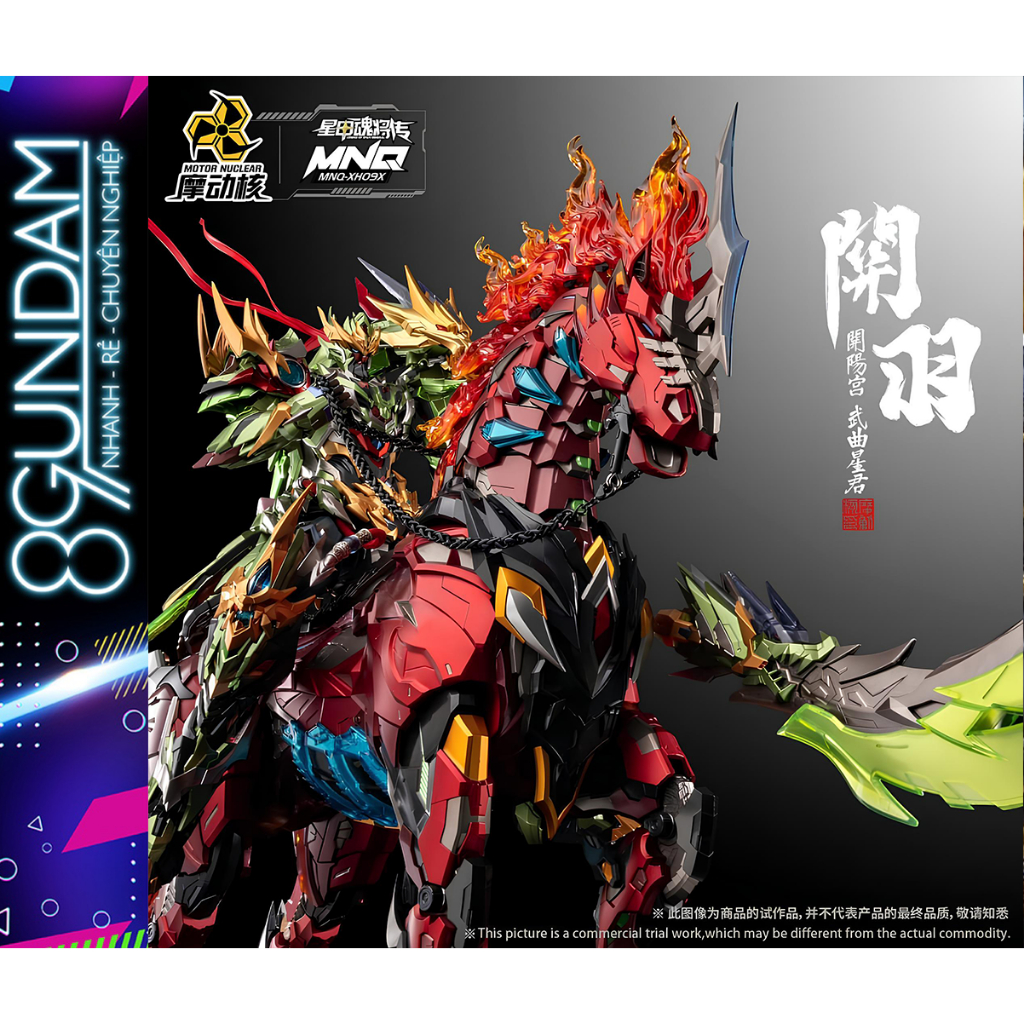 [CÓ SẴN] Mô Hình Ráp Sẵn Metal Build MNQ-XH09X Guan Yu + Chi Yan Long Ju Quan Vũ + Xích Thố