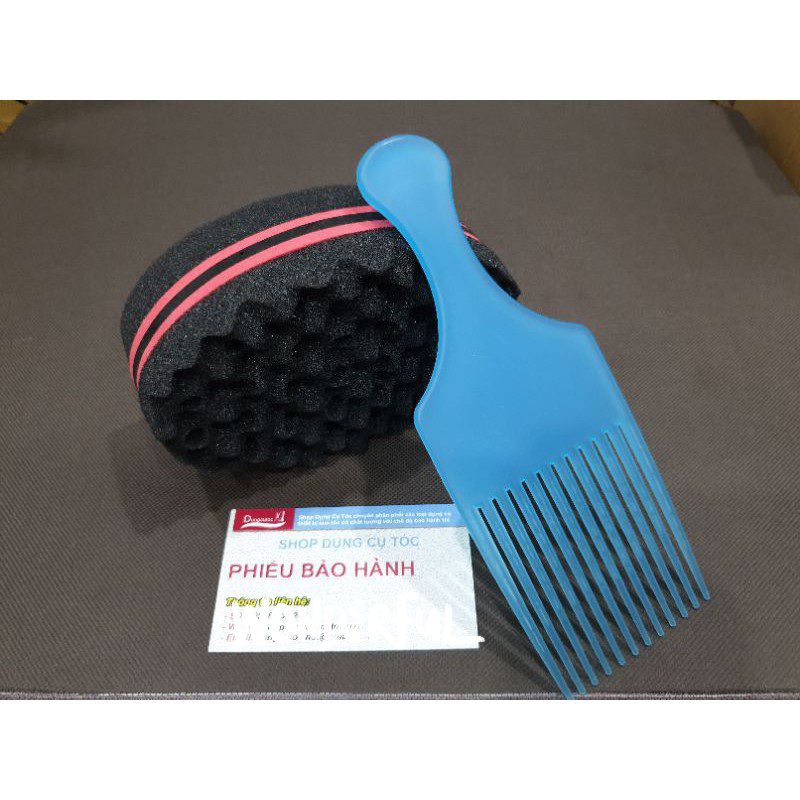 Lược Premlock Tạo Kiểu Tóc Xoăn. Mút Đánh Phồng Tóc Cho Nam.