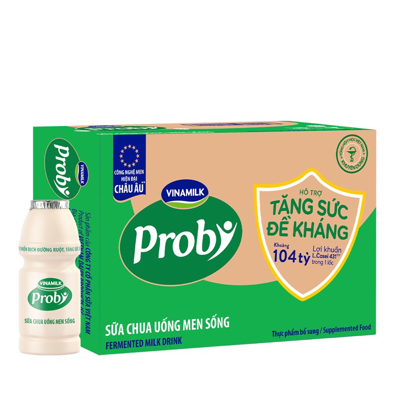 Thùng 24 Chai Sữa Chua Uống PROBI Có Đường 130ml  Lợi Khuẩn Giúp Tiêu Hoá Tốt