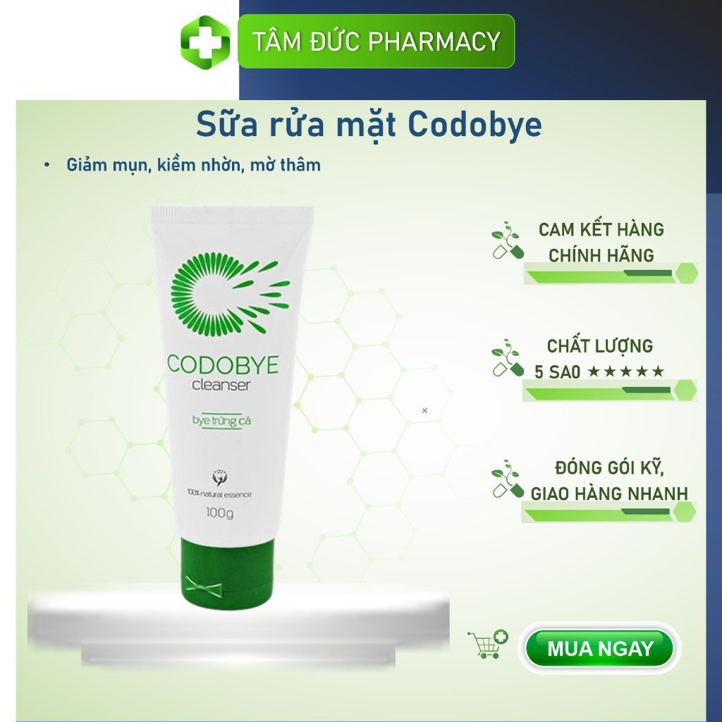 CODOBYE CLEANSER - Sữa rửa mặt ngừa mụn 100g