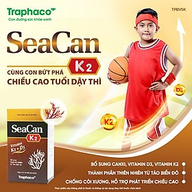 SeaCan Vitamin K2 + D3 Traphaco - Canxi tự nhiên từ tảo biển (6 vỉ x 10 viên)