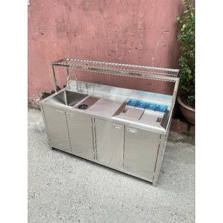 QUẦY PHA CHẾ INOX, QUẦY PHA CHẾ TRÀ SỮA 1m5