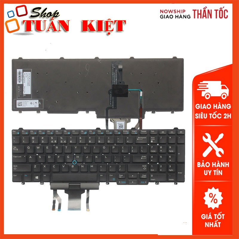 Bàn Phím Laptop Dell Precision 7510 7520 7710 7720  Dell Precision 3510 3520 3530 7710 - Chuẩn US