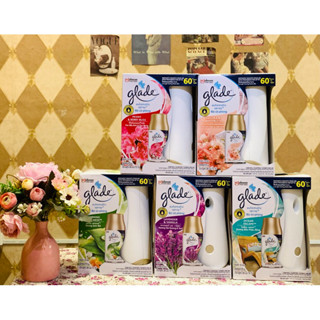 Máy Xịt Thơm Phòng tự động Glade 252ml Hương Hoa Anh Đào và lily, Hoa Mẫu Đơn, Biển, li lắc, sớm mai