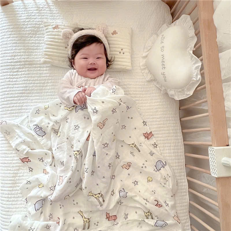 Khăn Aden Sợi Tre 2 Lớp Siêu Mềm Mịn Thoáng Khí Cho Bé