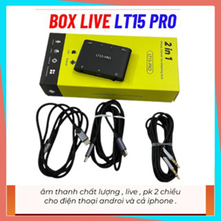 Box Livestream Stereo LT15 Pro Chất Lượng Cao, Vừa Sạc Vừa Live PK 2 Chiều, Tích Hợp 2 Cổng Type C & Lightning