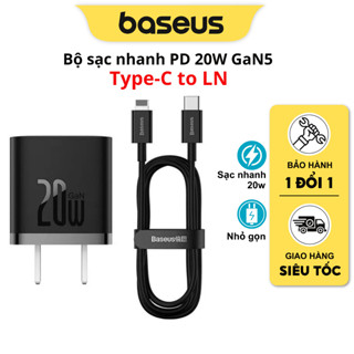 Bộ Sạc Nhanh 20W Baseus GaN 5 Fast Charger 1 cổng sạc Cho 11 12 13 14