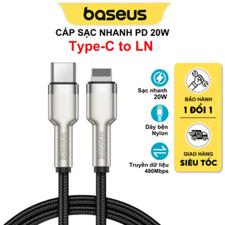 Cáp sạc nhanh 20W Baseus Cafule Metal cho Xr Xsm 11 12 13 14 dây dù siêu bền chống gẫy