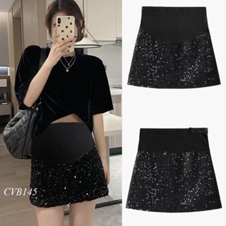  Chân Váy Bầu Nhũ Ngắn Xinh CVB145 CÓ SẴN  Dài 42cm  