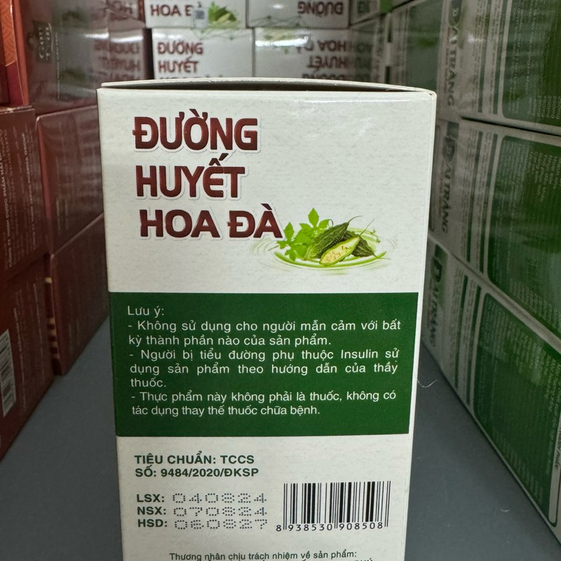 Viên uống thảo dược ĐƯỜNG HUYẾT HOA ĐÀ - Hỗ trợ hạ đường huyết,ổn định đường huyết - giảm biến chứng tiểu đường