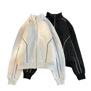 Áo Khoác Phối Viền Form CROPTOP Nam Nữ Unisex - 22Nastore