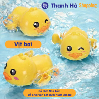 Đồ chơi nhà tắm: Vịt bơi, Cá heo, Cua bơi, Rùa bơi - Đồ chơi bơi trong nước có dây cót cho Bé yêu